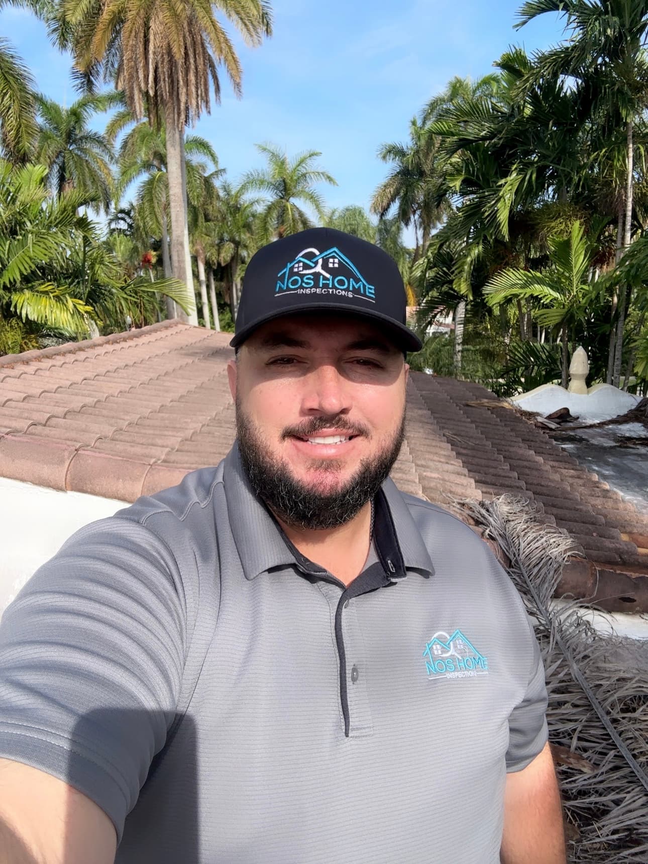 Professional home inspector using advanced equipment